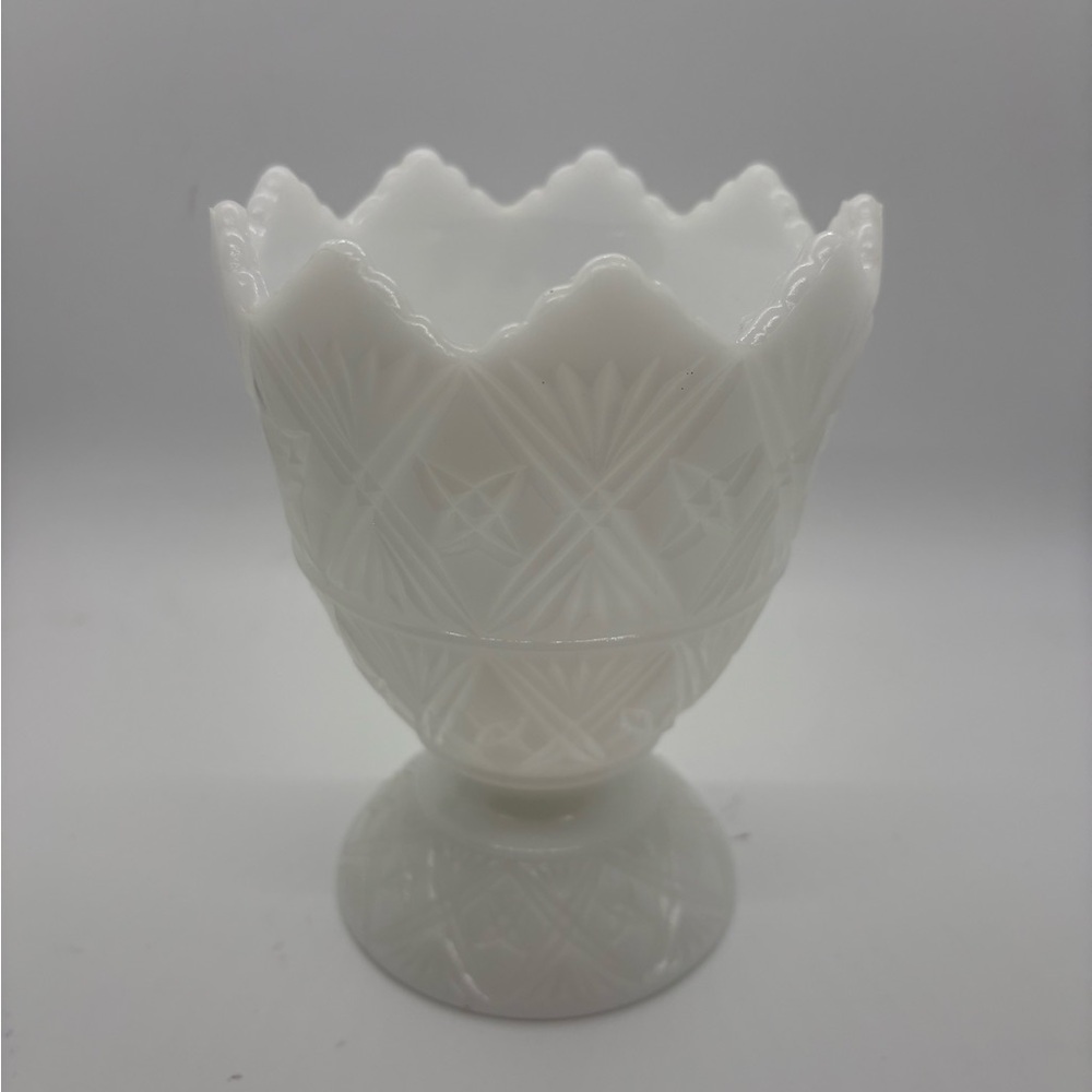E.O. Brody Co. Milk Glass Footed Vase